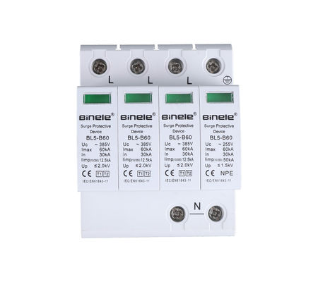 qualidade  BL5-B60 3P+N SPD Voltage Protection 60KA Surge Protective Device Binele Lightning Arrester fábrica